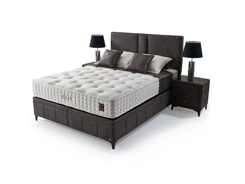Relax Angel Boxspringbett Set inkl. Matratze – Komfort, Unterstützung und optimales Schlafklima dank 5-Zonen-Taschenfeder-System und innovativer Vogelfeder-Technologie Schlafsinn
