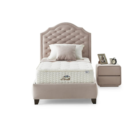 Florist Cindy Set – Robustes Boxspringbett mit Beidseitig Verwendbarer Bonell-Federkernmatratze für Langlebigkeit & Komfort Schlafsinn