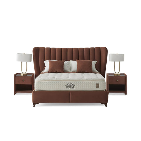 Royal Peri Boxspringbett Set inkl. Matratze – Solider Komfort mit Bonell-Federkern, beidseitiger Polsterung und hoher Langlebigkeit für einen erholsamen Schlaf Schlafsinn
