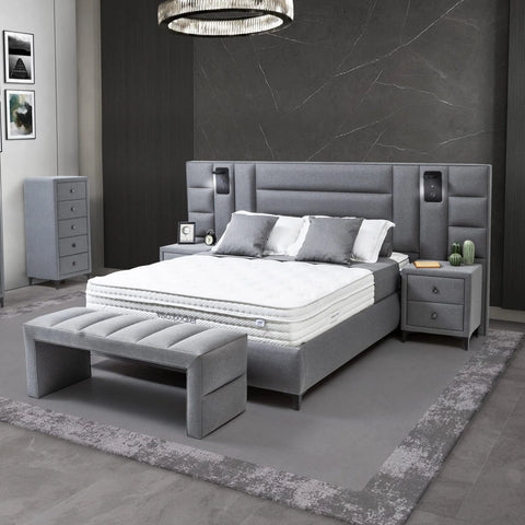 Viscopocket Anka Set: Boxspringbett inkl. Matratze Orthopädisch , 5-Zonen-Taschenfederkern, Visco-Schaum & Seidenbezug – Für gesunden, erholsamen Schlaf Schlafsinn