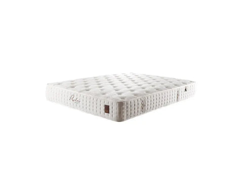 Retro Olimpos Boxspringbett Set inkl. Matratze – Individuelle Körperunterstützung und ungestörter Schlaf für Paare mit High-Low-Federsystem, Doppelkern-Funktion und Viscon-Stoffbezug Schlafsinn