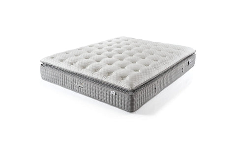 Naomi Kanvas Boxspringbett Set inkl. Matratze – 1600 Federn, Doppelkern-Technologie, Antibakterieller Viscon-Stoff & Keten-Seitenwände für Optimale Unterstützung und Hygienisches Schlafklima Schlafsinn