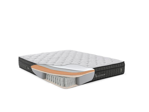 Albatros Palmera Set: Modernes Boxspringbett inkl. Matratze, Taschenfederkern & gepolstertem Kopfteil – Luxus-Design & höchster Schlafkomfort für Ihre Wohlfühloase Schlafsinn