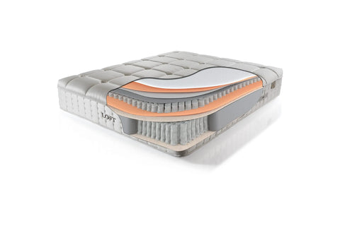 Loft Tabba Boxspringbett Set inkl. Matratze – 1600 Double Pocket Federn, Doppelkern-Technologie für Ungestörten Schlafkomfort Schlafsinn