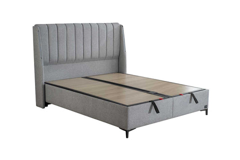 Bambi Boxspringbett Set H4 Blacksand Taschenfederkern 32cm Premium