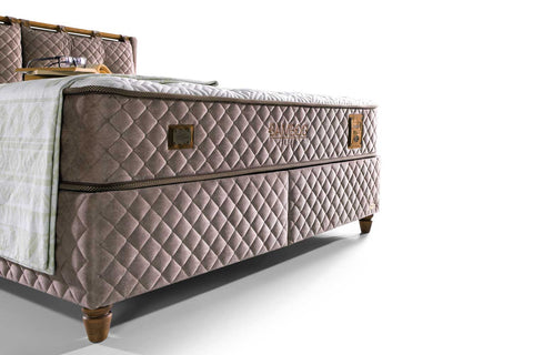 Bambi Bamboo Sleep Boxspringbett-Set H3 Matratze Kopfteil Bettkästen