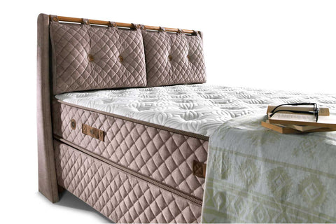 Bambi Bamboo Sleep Boxspringbett-Set H3 Matratze Kopfteil Bettkästen