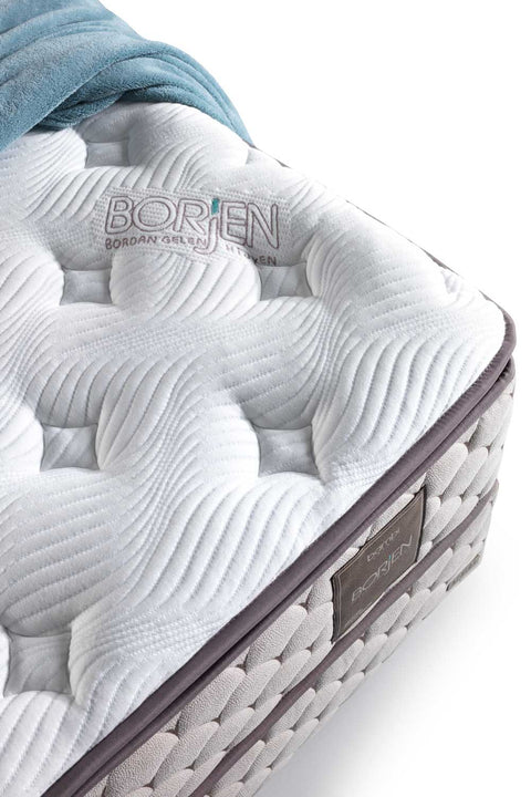 Bambi Borjen Boxspringbett Set H3 Bettkästen Taschenfederkern 33cm