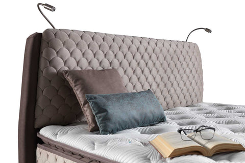 Bambi Borjen Boxspringbett Set H3 Bettkästen Taschenfederkern 33cm