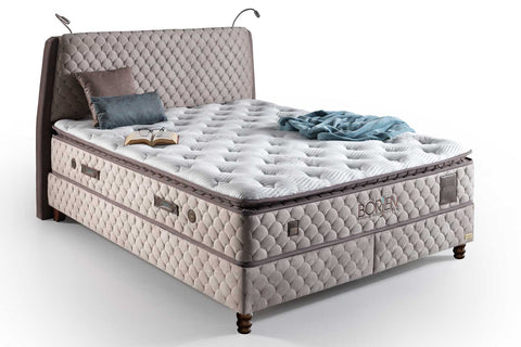 Bambi Borjen Boxspringbett Set H3 Bettkästen Taschenfederkern 33cm