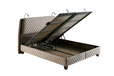 Bambi Borjen Boxspringbett Set H3 Bettkästen Taschenfederkern 33cm