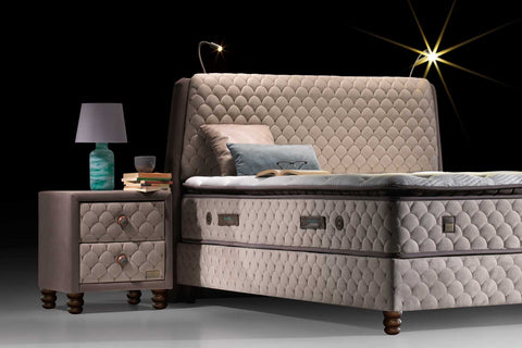 Bambi Borjen Boxspringbett Set H3 Bettkästen Taschenfederkern 33cm