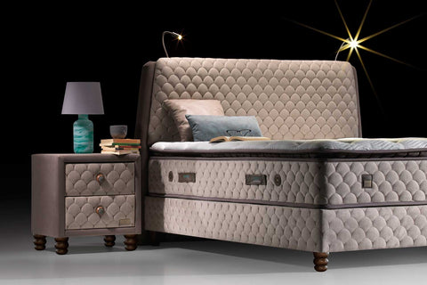 Bambi Borjen Boxspringbett Set H3 Bettkästen Taschenfederkern 33cm