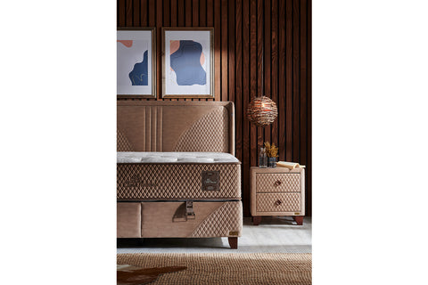 Bambi Clima Naturel Boxspringbett Set H3 Bettkästen Kopfteil Matratze 35cm