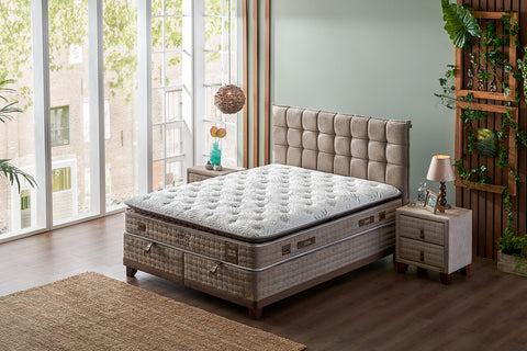 Bambi Cotton Master Boxspringbett Set Doppel-Taschenfederkern 34cm