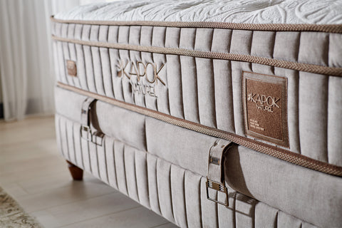 Bambi Kapok Naturel Boxspringbett-Set Naturfasern Taschenfederkern Öko H3