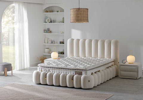 Bambi Vanilla Dream Boxspringbett-Set Viskose Baumwolle Naturfaser 34cm H3