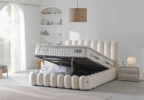 Bambi Vanilla Dream Boxspringbett-Set Viskose Baumwolle Naturfaser 34cm H3