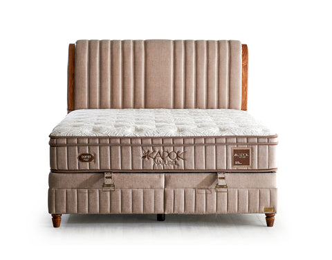 Bambi Kapok Naturel Boxspringbett-Set Naturfasern Taschenfederkern Öko H3