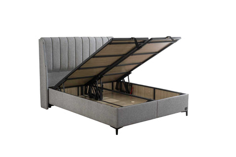 Bambi Boxspringbett Set H4 Blacksand Taschenfederkern 32cm Premium