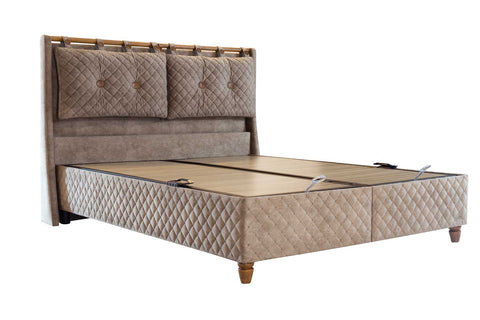 Bambi Bamboo Sleep Boxspringbett-Set H3 Matratze Kopfteil Bettkästen