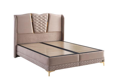 Bambi Luxia Boxspringbett-Set Extra Fest Steinsalz Taschenfederkern 30cm H4-H5