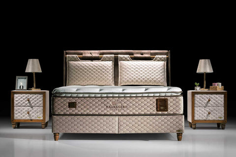 Bambi Magnasand Therapy Boxspringbett-Set Magnetfeld Wellness Sand 30cm H3