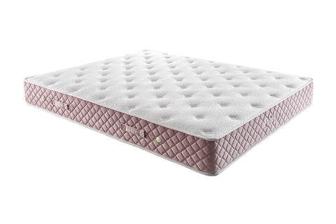 Bambi Pinky Boxspringbett-Set Rosa Wendematratze Taschenfederkern 29cm H3